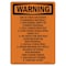 Signmission OSHA Warning Sign, 10" Height, Rigid Plastic, End Of Week Shutdown (Flammable, Portrait OS-WS-P-710-V-13160 - alternate 1